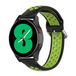 Samsung Galaxy watch 7 / Galaxy Watch FE - 40mm & 44mm Siliconen sportbandje met gesp - Zwart + groen
