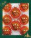 Krebs Kerstballen - 8x st - oranje - 7 cm - glas - orange crunch - glans