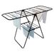 Spetebo Wasmachine-rek, zwart, met 2 niveaus, inklapbaar, 15 meter drooglengte - 136 x 59 cm - Metalen wasrek met 2 niveaus