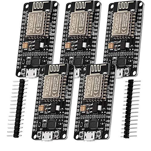 AZ Delivery 5 x NodeMCU V2 WiFi Amica ESP8266 ESP-12E Development Board met CP2102 Ongesoldeerde versie compatibel met Arduino Inclusief E-Book!