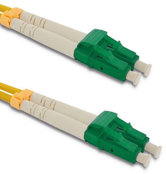 Qoltec - Patchcord - Enkelvoudig - LC/APC - 9/125 - 1m