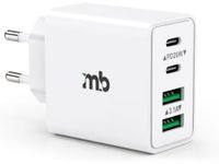 Master U-Power USB C-oplader, 40 W, snellader PD 20 W, 4 poorten, 2 USB C + 2 USB A, multipoort-adapter voor iPhone, smartphones en tablets