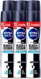Nivea 6 x Men Invisible Black & White Active Deospray - 250 ml
