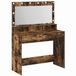 vidaXL Kaptafel Rook Eiken 100 x 41 x 135 cm Bewerkt hout