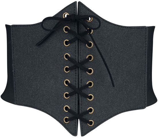 Gothicana by EMP Gothicana Zwarte heupriem met vetersluiting - Dames - Imitatieleer