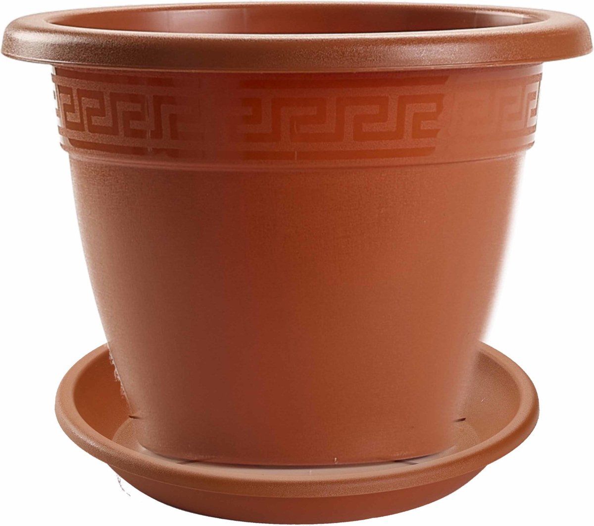 Forte Plastics Bloempotten - 4 stuks - Ø 22 cm - Terra cotta