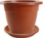 Forte Plastics Bloempotten - 4 stuks - Ø 22 cm - Terra cotta