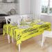 Bonamaison Tafelkleed, Anti-Mold, Sneldrogend, Waterdicht, 100% Polyester Tafellaken, Neon Geel, Rook, 140 x 160 Cm