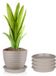 Juypal Plat de fleurs - 4x - taupe - plastique - Dia 15 cm