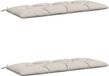 vidaXL Coussin de banc VIANEN 2 pièces 100% Polyester Blanc 150 x 60 x 12 cm
