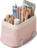 Allecto Plus Organiseur de bureau avec forme de voiture de dessin animé et trois compartiments