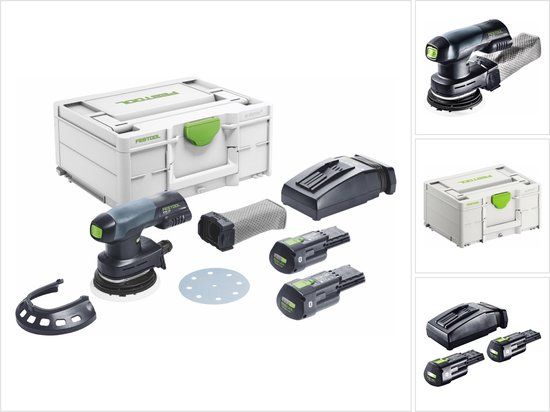 Festool ETSC 125 3,0 I-Plus Accu Excenterschuurmachine 18V 3.0Ah in Systainer - 577694