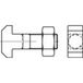 TOOLCRAFT 106068 Hamerkopbout M16 130 mm Vierkant DIN 186 Staal 10 stuk(s)