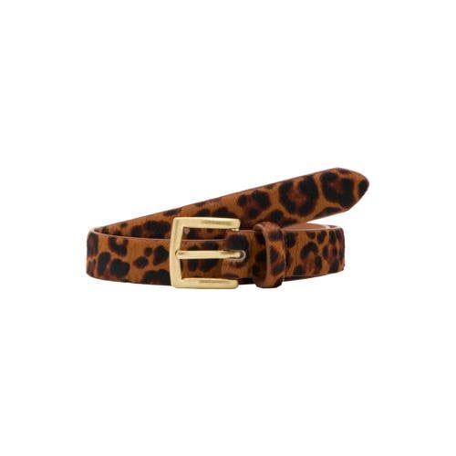 Mango Riem met Panterprint Bruin