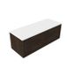 Saniclass Holz Frame Badkamermeubelset - 120x45x42.5cm - Torino solid surface topblad wit - zonder kraangat - 1 lade - mat eiken charcoal (hout) SW1420773/SW1471864