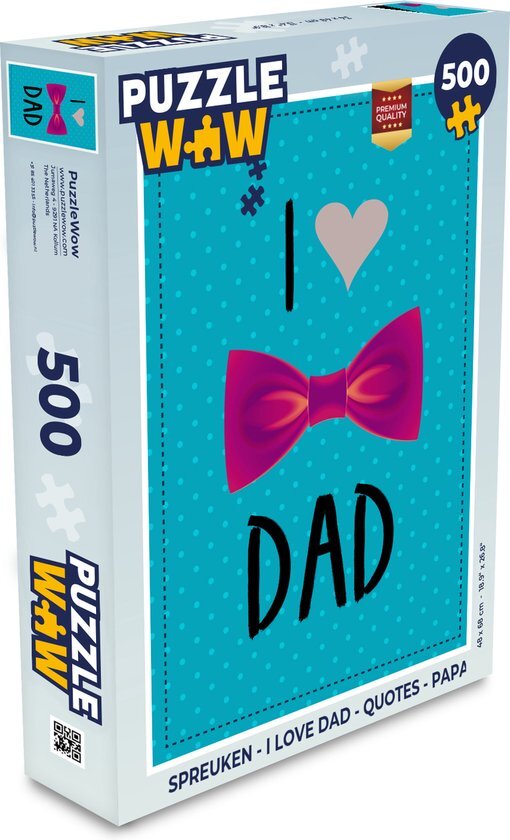 MuchoWow Puzzel Spreuken - I love dad - Quotes - Papa - Legpuzzel - Puzzel 500 stukjes