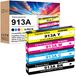 HP 913A Cartouches de couleur 4 pièces pour HP PageWide Pro 477dw, 377dw