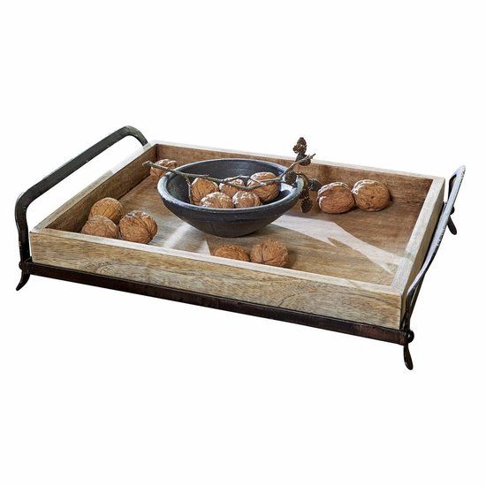 LOBERON Dienblad Troyes bruin/zwart