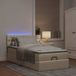 Maison Exclusive - Cadre de lit ottoman avec matelas, couleur crème, 80x200 cm, textile