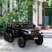 Buggy 12v 2 Moteurs 3 Vitesses, Remorque Arrière, Dimensions 122x62,5x65 Cm, Noir, Véhicule Tout-terrain Pour Enfants.