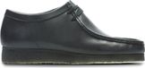 CLARKS Veterschoen 'Wallabee Black Leather' zwart
