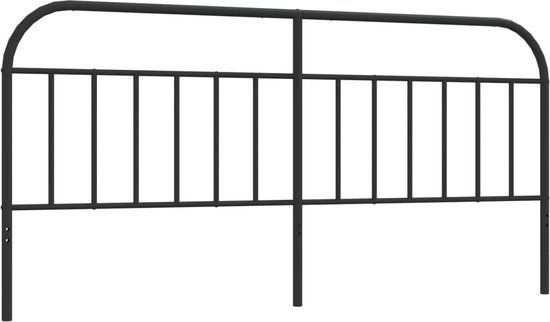 vidaXL Hoofdbord Metaal Zwart 200 cm