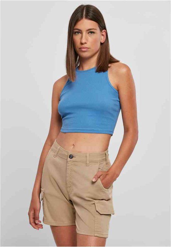 Urban Classics Rib Crop Top - Women's - 5XL - Blue