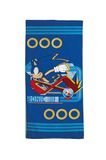 hermet Sonic Badstof strandhanddoek, 100% katoen, 70 x 140 cm, zwembadhanddoek, blauw