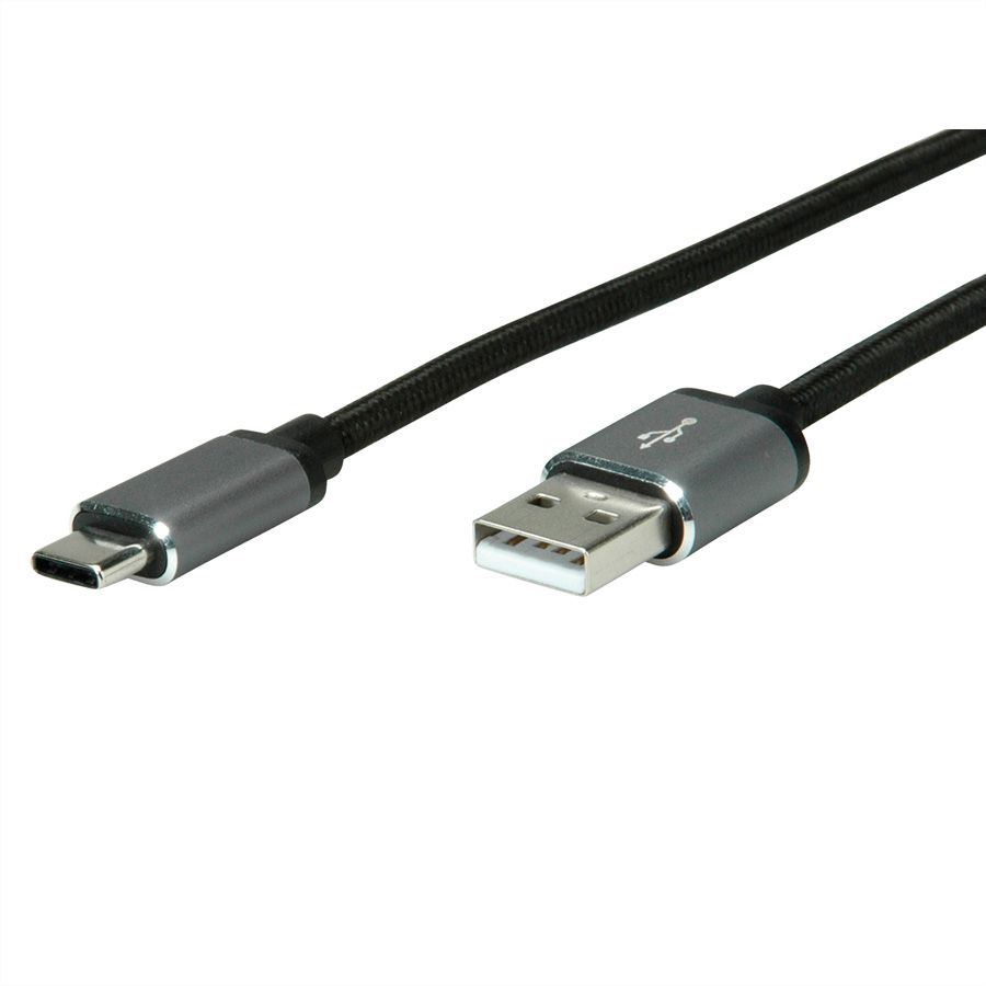 ROLINE USB 2.0 Kabel - 3 m - Zwart/Zilver