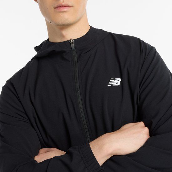 New Balance Sport Woven Jacket Heren Sportjas - BLACK - L - Black