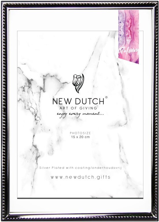 New Dutch Fotolijst met echt Silver Plated aluminium lijst voor foto maat 15 x 20 cm