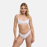 cfab Kanten string - wit - 3XL