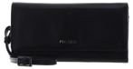 PICARD Leren portemonnee schoudertas Fold in 1 Flap Wallet Black zwart
