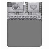 PENSIERI DELICATI Beddengoedset voor tweepersoonsbed, 100% katoen, 180 x 200 cm, inclusief hoeslaken, dekbedovertrek en 2 kussenslopen, gemaakt in Italië