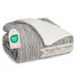 Blumtal Fleece Deken - Kabelgebreide look - 220x240 cm - Grijs en Ivoor