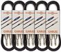 Gear4music Set van 5 Jack Instrumentkabels, 1 m