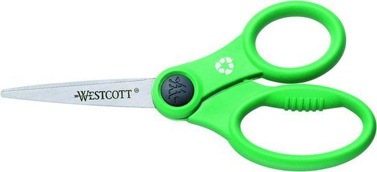 Westcott KleenEarth Scissors - 13cm - Stainless Steel - Microban - Recycled Grip - Green - AC-E32150