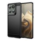 Coque Motorola Edge 60 Pro/Edge (2025) en TPU Brossé - Fibre de Carbone - Noire
