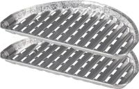 BBQ Collection barbecue grillschalen - Set van 16 stuks - 33 x 19 cm - Aluminium - Zilver