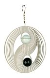 Nature's Melody – Cosmo windspel YIN YANG, ca. 8 inch/ca. 20 cm, zilverkleurig