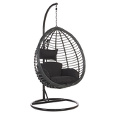 Beliani TOLLO Hangstoel - Zwart - PE Rotan - 106 cm