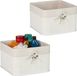 Merkloos Relaxdays Opbergmand Bamboe - Set van 2 - Wit