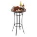 VEVOR Bartafel, 600 x 600 x 1000 mm, Bistrotafel, Hoge tafel met metalen frame, Ronde eettafels, Keukentafel, Bartafel, Feesttafel, Tuinmeubelen voor balkon, Tuin, Zwembad