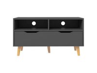 Meuble TV gris 90x40x48,5 cm aggloméré