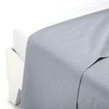 1 Caleffi Colors 1 persoons hoeslaken, middelgroot, 190 x 285 cm, effen, zilver