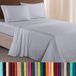 Elegant Comfort Luxe 1500 draadtelling Egyptische kwaliteit drie lijnen geborduurd zachtste premium hotelkwaliteit 4-delige lakenset, kreuk- en vervagingsbestendig, Queen, zilver-lichtgrijs
