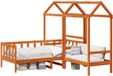 vidaXL Dagbed Set 3-delig Waskleur Bruin Massief Grenenhout