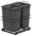 Poubelle de recyclage, 2x35 litres, extensible, anthracite, pour la cuisine