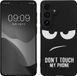kwmobile telefoonhoesje geschikt voor Samsung Galaxy S26 Plus - Hoesje voor smartphone in wit / zwart - Backcover van TPU - Don't Touch My Phone design