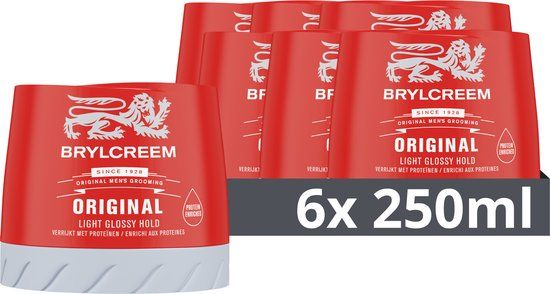 Brylcreem Gel Pommade Original - 6 x 250ml - Medium Hold - Voordeelverpakking